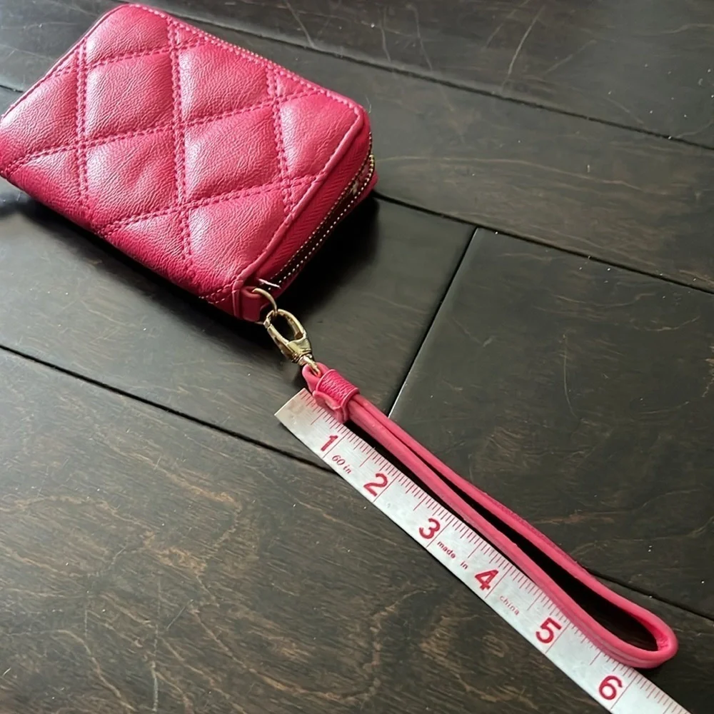 Bebe hot pink wristlet